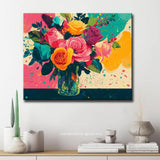 Malen nach Zahlen Blumen rosenstrauss