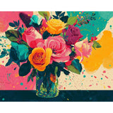 Malen nach Zahlen Blumen rosenstrauss