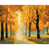 Malen nach Zahlen Bilder Herbstallee