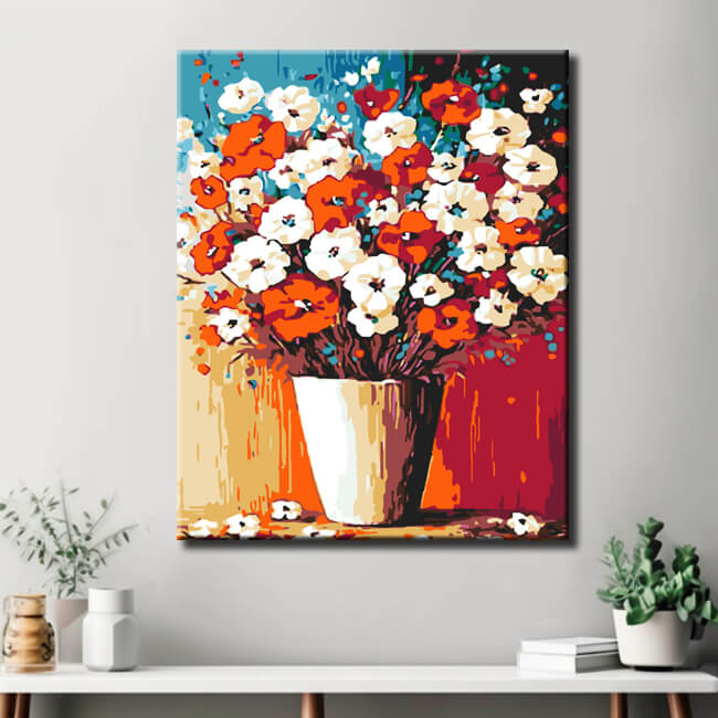 Malen nach Zahlen Blumen wiesenstrauss