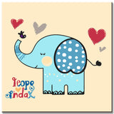 Malen nach Zahlen Comic Elefant