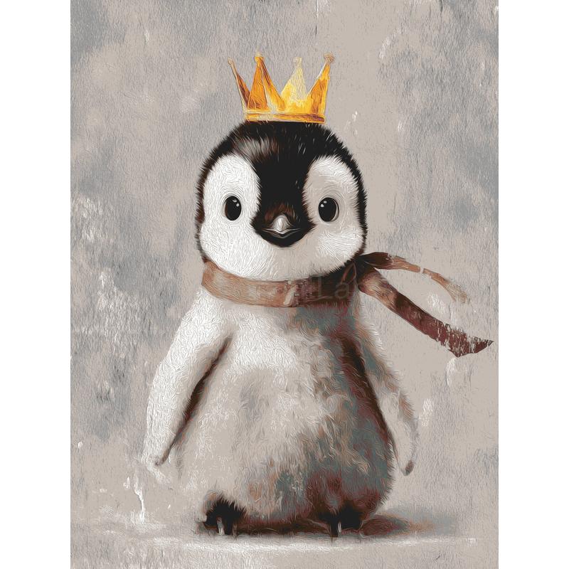 Malen nach Zahlen für Kinder kleiner Pinguin