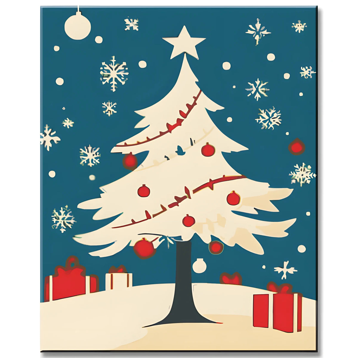 Malen nach Zahlen Weisser Weihnachtsbaum