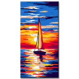 Malen nach Zahlen Segeln im Sonnenaufgang