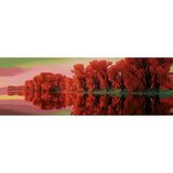 Malen nach Zahlen See Ufer Rosa Bäume