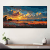 Malen nach Zahlen Landschaft orange