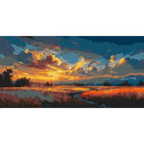 Malen nach Zahlen Landschaft orange