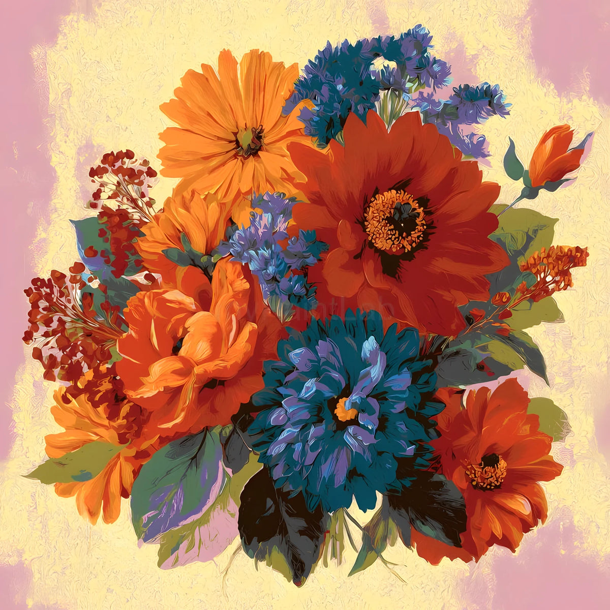 Malen nach Zahlen Blumen Bouquet
