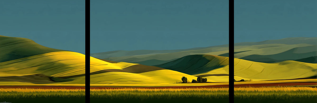 Malen nach Zahlen Triptychon Landwirtschaft