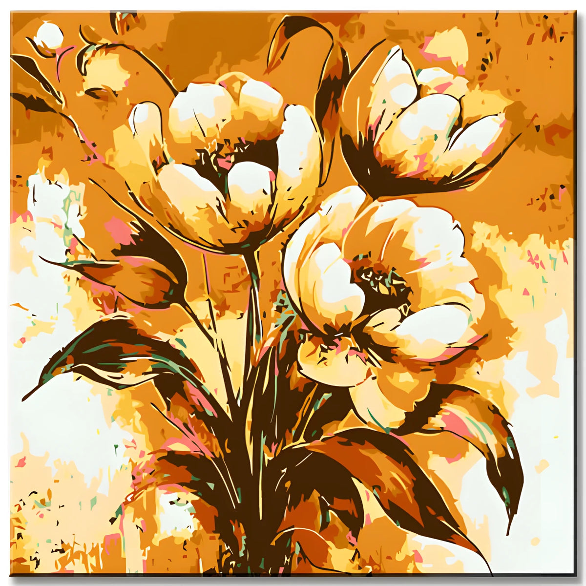 Malen nach Zahlen Blumengemälde I