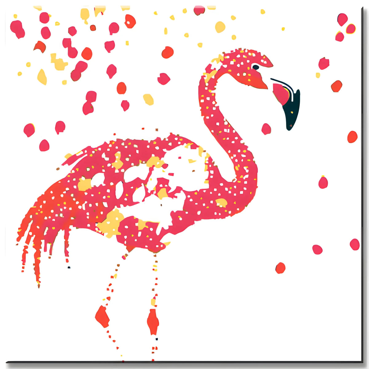 Malen nach Zahlen Tiere Rosa Flamingo Portrait
