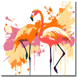 Malen nach Zahlen Tiere Flamingos Farbexplosion