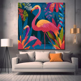 Malen nach Zahlen Flamingo Familie