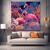 Malen nach Zahlen Tiere Flamingos bunt