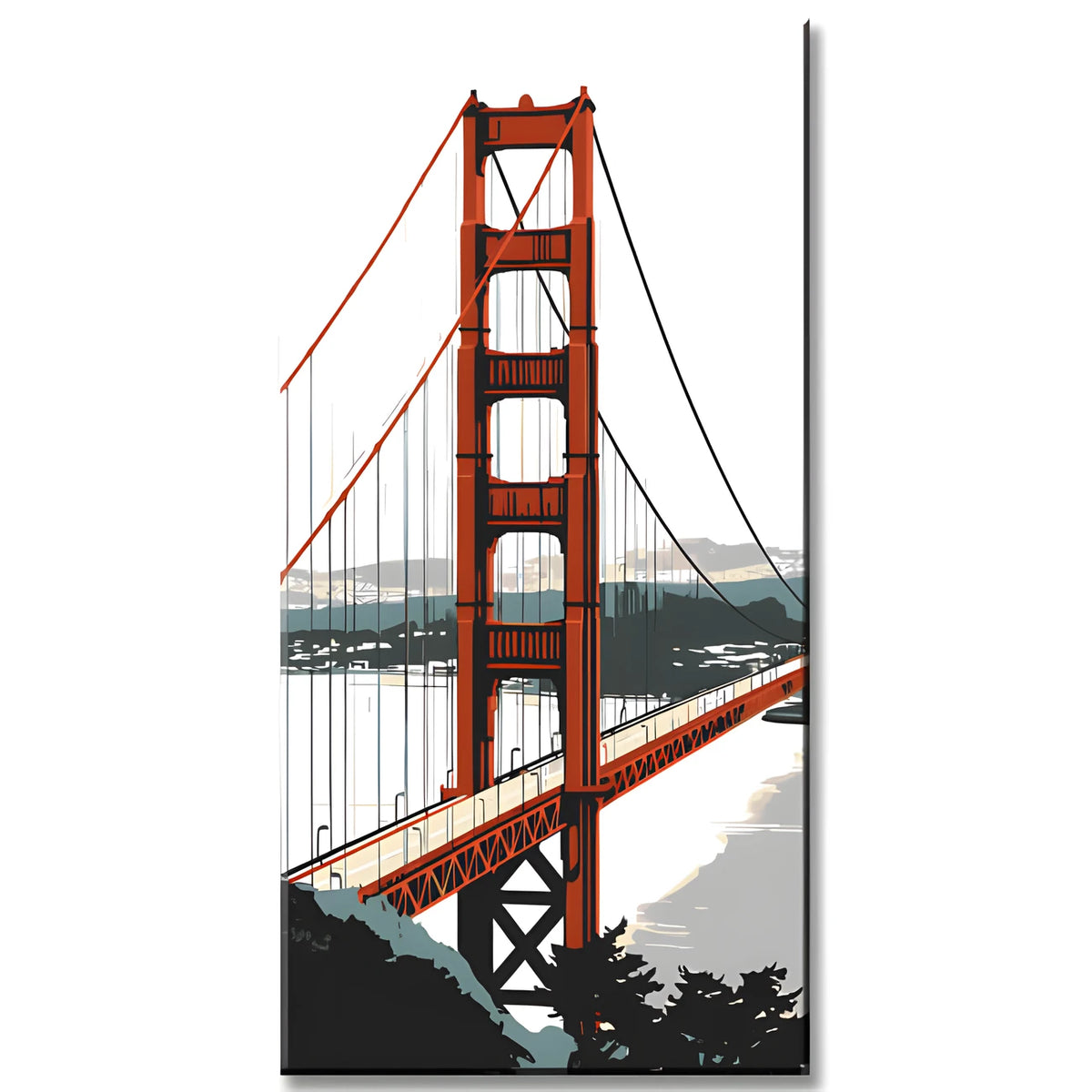 Malen nach Zahlen San Francisco Brücke