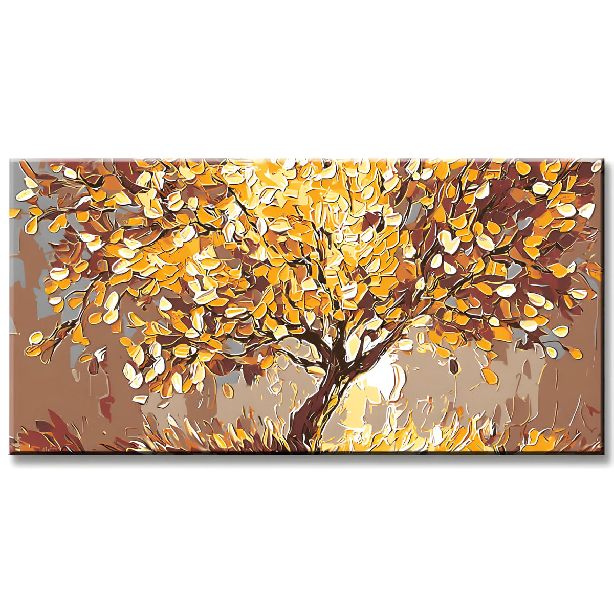 Malen nach Zahlen goldgelber Baum