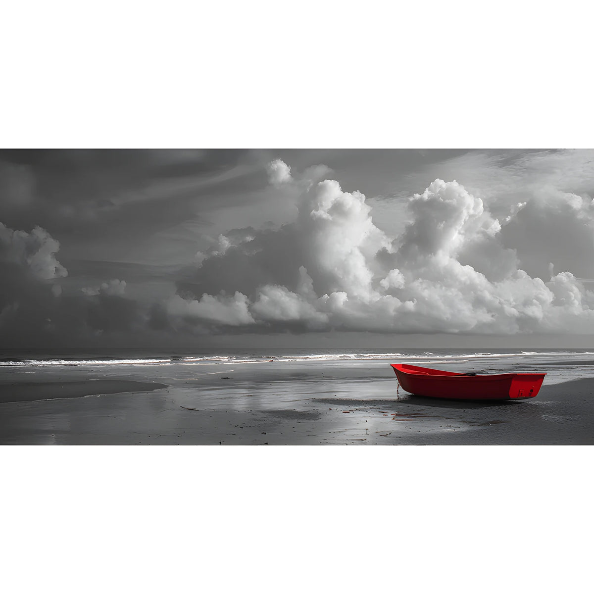 Malen nach Zahlen Rotes Boot
