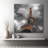 Malen nach Zahlen Eiffelturm Paris schwarzweiss