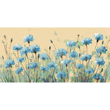Malen nach Zahlen blaue FeldBlumen