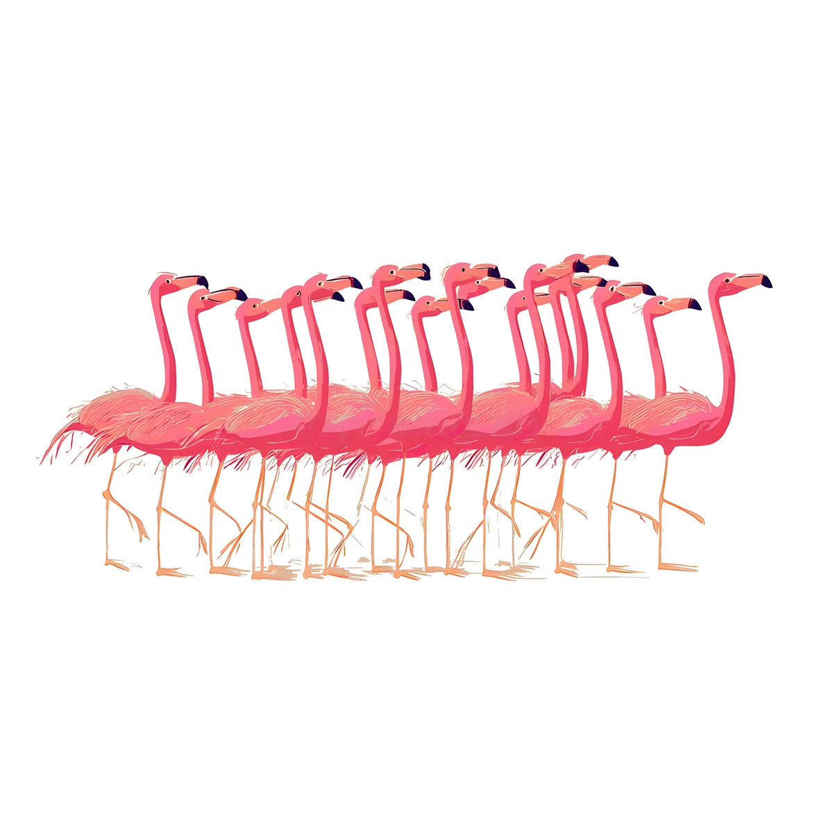 Malen nach Zahlen Flamingo Ballet