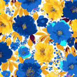 Malen nach Zahlen Blumen blau