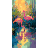 Malen nach Zahlen Flamingo Sonnenaufgang