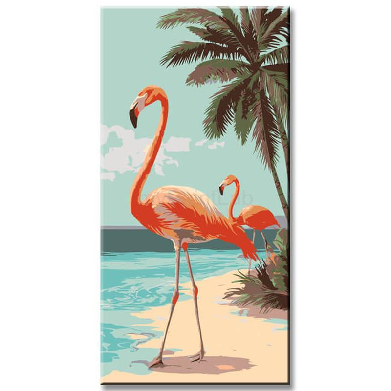Malen nach Zahlen Flamingo Paar