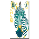 Malen nach Zahlen Zebra grün