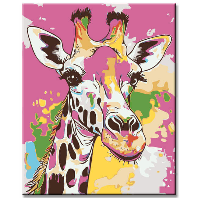 Malen nach Zahlen Giraffe Malerei TierKunst