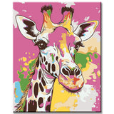 Malen nach Zahlen Giraffe Malerei TierKunst