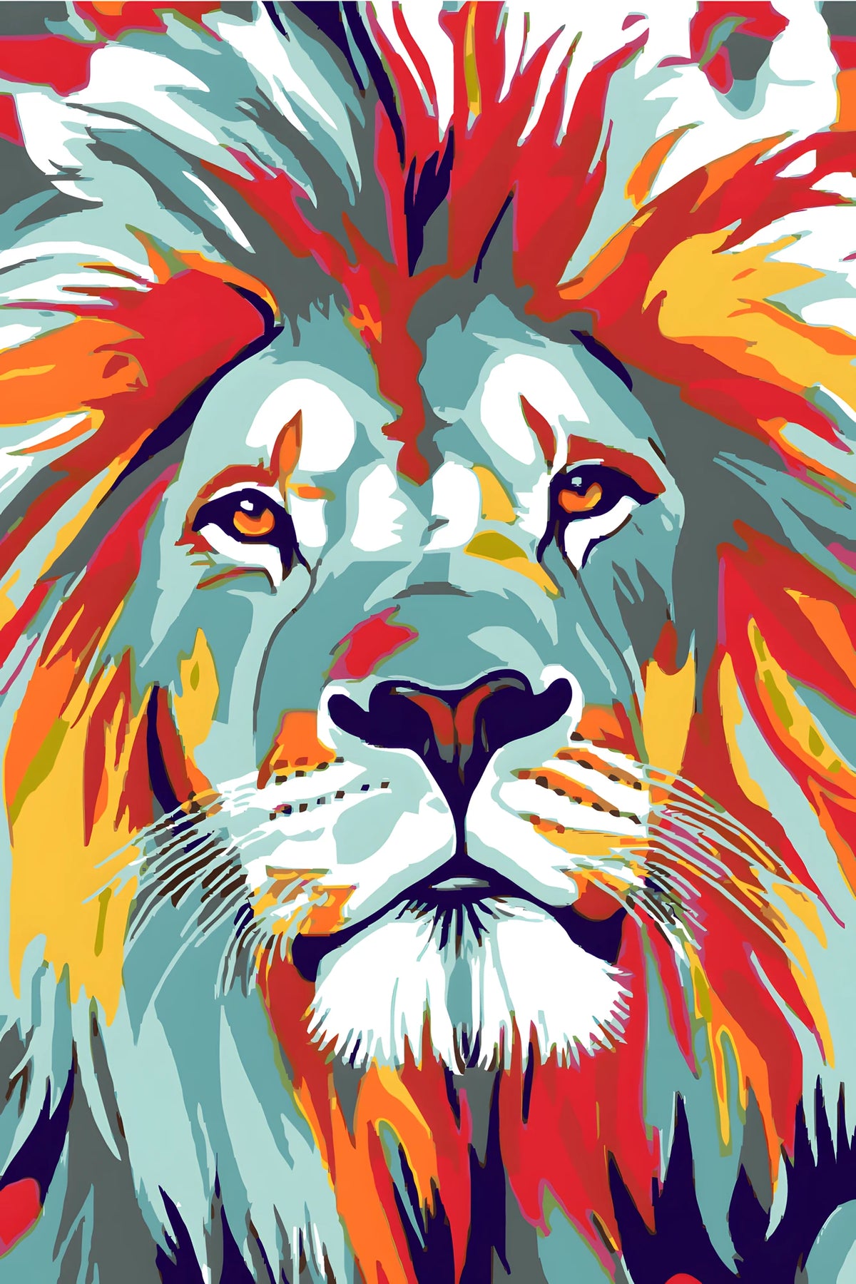 Malen nach Zahlen Löwe Portrait Tiere TierKunst