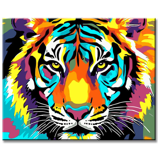 Malen nach Zahlen Tiger Portrait Tiere TierKunst