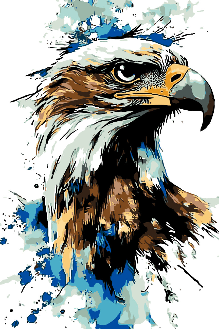 Malen nach Zahlen Adler Vogel Tiere TierKunst