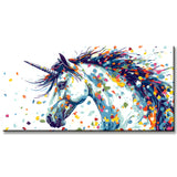 Malen nach Zahlen Panorama Einhorn Tierkunst Malerei