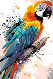 Malen nach Zahlen Papageiportrait Moderne TierKunst Malerei