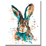Malen nach Zahlen Hase Tier Moderne TierKunst
