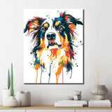 Malen nach Zahlen bunter Hund Moderne TierKunst
