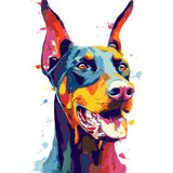 Malen nach Zahlen Hund Dogge Portrait Moderne TierKunst