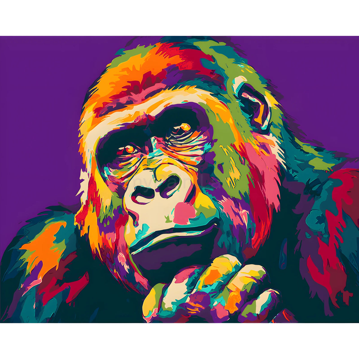 Malen nach Zahlen Affe Gorilla Moderne TierKunst