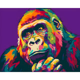 Malen nach Zahlen Affe Gorilla Moderne TierKunst