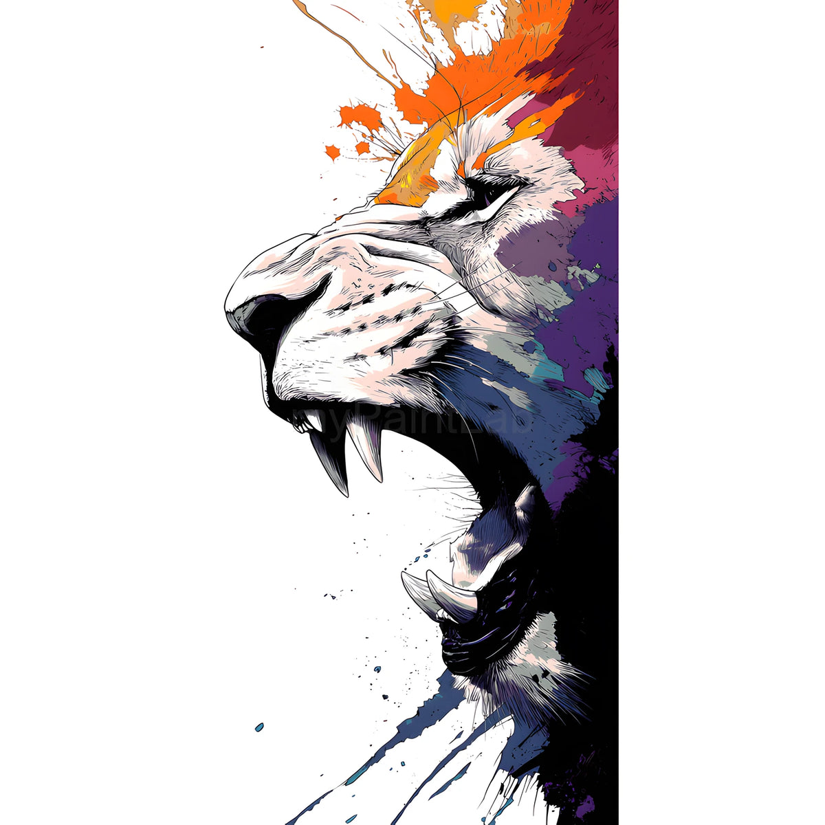 Malen nach Zahlen Elefant Stoßzahn Moderne TierKunst