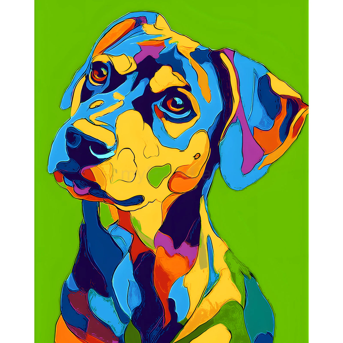 Malen nach Zahlen Bunte Tierwelt Hund