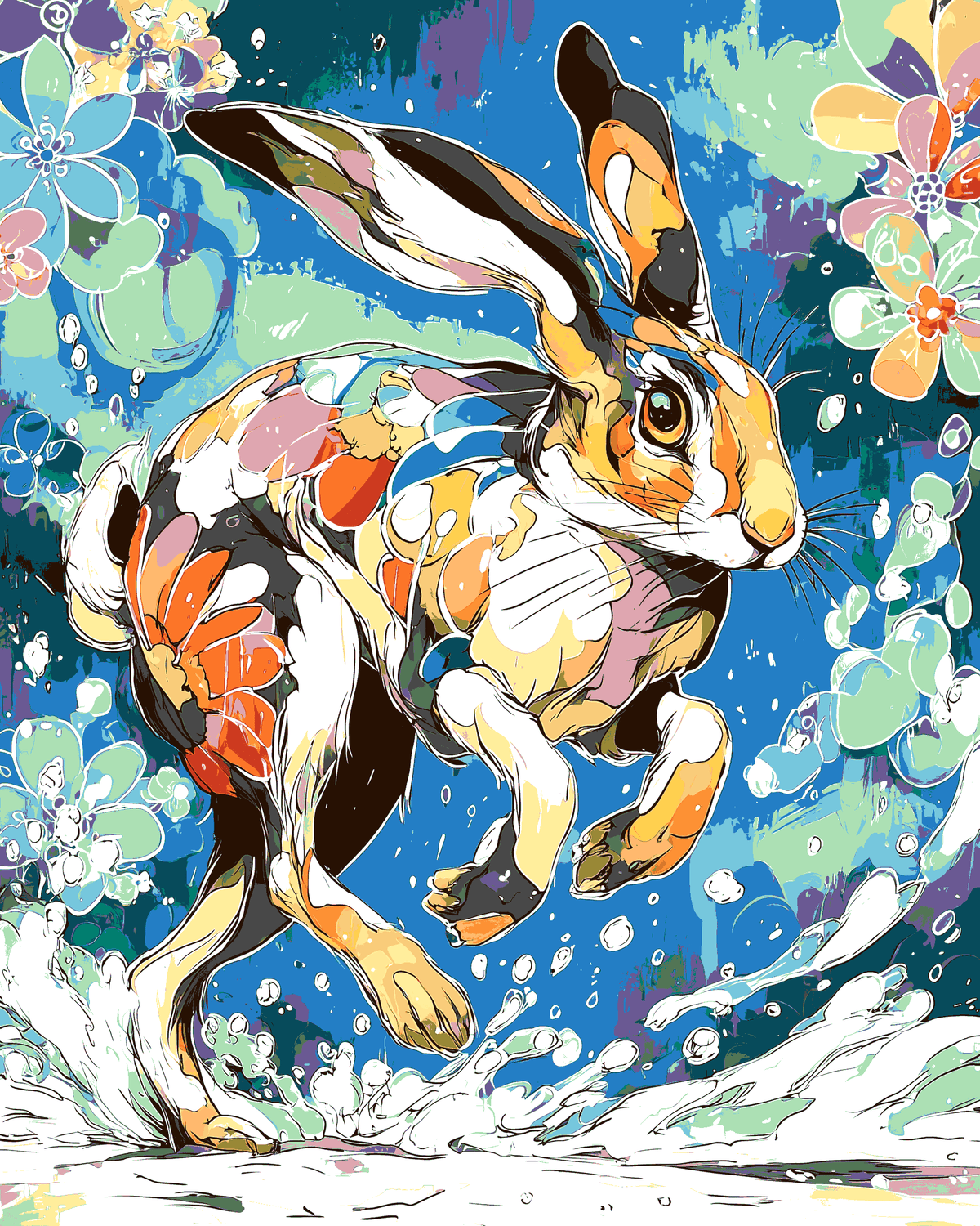 Malen nach Zahlen Hase Kunst Ostern