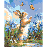 Malen nach Zahlen Hase in der Natur