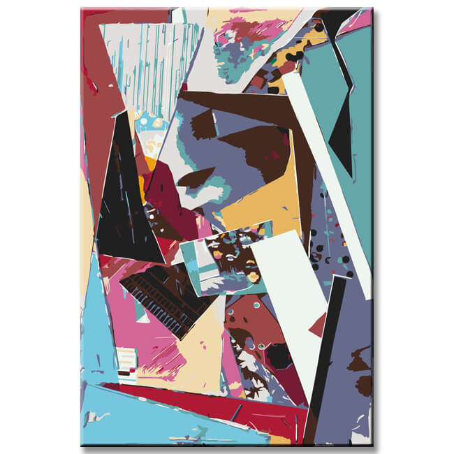 Malen nach Zahlen Abstrakte Kunst mit gemischten Medien III