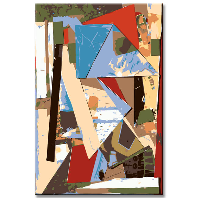 Malen nach Zahlen Abstrakte Kunst mit gemischten Medien IV