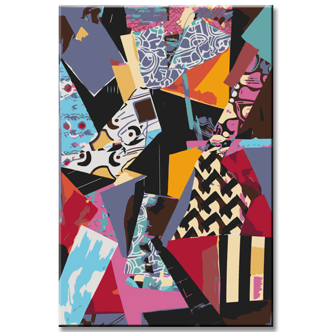 Malen nach Zahlen Abstrakte Kunst mit gemischten Medien V