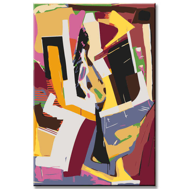 Malen nach Zahlen Abstrakte Kunst Bunter Mix I