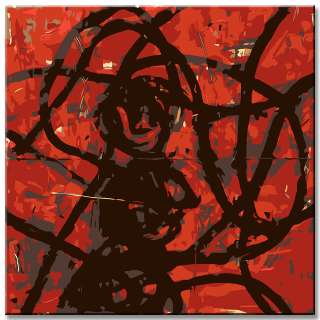 Malen nach Zahlen Abstrakte Kunst Chaotische Zeiten I
