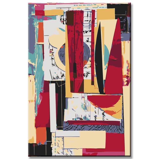 Malen nach Zahlen Abstrakt Fotomontagen I